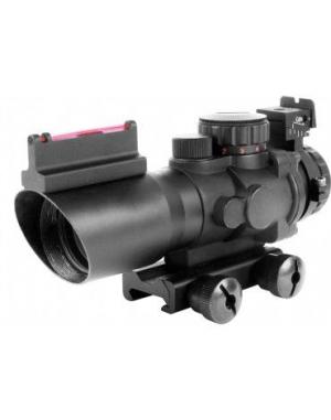 AIM Sports Inc 4x32 Tri-Illuminated Riflescope w/ Fiber Optic Sight, JTSFO432G-N 815879017697