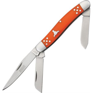 Cattlemans 0001OD Brahma Angus Stockman Folding Pocket Knife with Bright Orange Delrin Handle CC0001OD