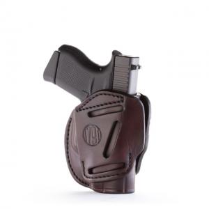 1791 Gunleather 3 Way Multi-Fit OWB Concealment Holster, Glock 26, Ruger LC9, S&W MP9, Ambidextrous, Signature Brown, Size 3, 3WH-3-SBR-A
