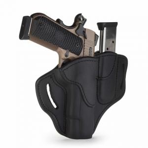 1791 Gunleather BH1M1- Combo 1911 Belt Holster w/ Mag, Browning HP, Colt/Kimber/Sig 1911 5in, Right Hand, Stealth Black, Size 1, BH1M1-SBL-R BH1M1SBLR