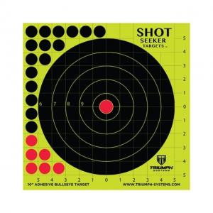 Triumph Systems Shot Seeker 10 inch Adhesive Bullseye Target - 10 Pack, Multi, 12in X 12in, 0900-10-002 090010002