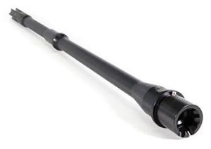 Faxon Firearms 16in Legal, SLIM Perm Flash Hider, 14.5in PENCIL, 5.56 NATO, Mid-Length, 4150 QPQ Barrel, Black Nitride, 15A58M14NPQPFH3