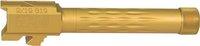 Faxon Firearms Match Series Glock G19 Flame Fluted Threaded Barrel 416R -  TiN (Gold) PVD 816341023468