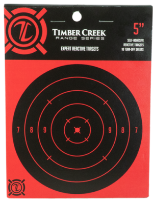 Timber Creek 5in Self-Adhesive Reactive Targets, 10-Sheet Booklet, E5 RT
