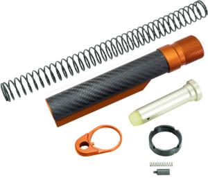 Timber Creek Enforcer Carbon Fiber Buffer Tube Kit, Orange Anodized, CF BTK OA