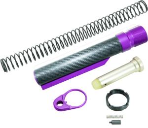 Timber Creek Enforcer Carbon Fiber Buffer Tube Kit, Purple Anodized, CF BTK PPA