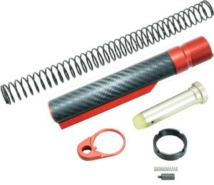 Timber Creek Enforcer Carbon Fiber Buffer Tube Kit, Red Anodized, CF BTK R