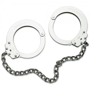 Peerless Handcuff Company Oversized Nickel Leg Iron | LAPoliceGear.com PH705N