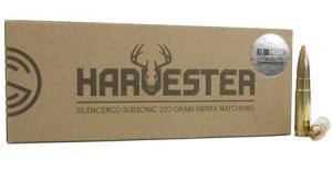 SilencerCo Harvester Subsonic Ammo .300 AAC 220gr SMK 20 Round Box AC1211 AC1211