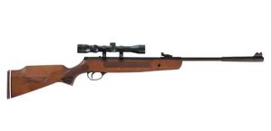 Hatsan 1000X .177 Caliber Break Barrel Air Rifle 16.5" Barrel 1000 fps 1 Shot 3-9x32 Scope Wood Stock Blued Finish HC1000STRW177