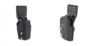 Black Scorpion Outdoor Gear Pro USPSA Competition Holster, Right Hand, SIG Sauer P320, 3.9 - 5in Barrel, 1.5 - 1.75in Belts, Kydex, Black, HC04-USPSA-P320X5BKRH