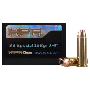 HPR Ammunition Hyperclean Defensive .38 Special 158 Gr, Xtp Hollow Point, 50rd/Box 38158JHP