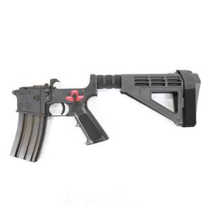 Franklin Armory Franklin Armory BFSIII Equipped PISTOL Complete AR15 Lower Receiver - Black | Installed AR-ESSENTIALS Binary Trigger | SBM4 Brace