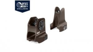 OpticsPlanet Exclusive Daniel Defense A1.5 Fixed Iron Sights, Front & Rear, Daniel Defense MilSpec+ Brown, OP-MSP SIGHT OPMSPSIGHT
