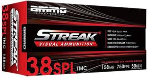 Ammo Incorporated 38 Special Ammunition 38158TMCSTRKRED50 158 Gr Total Metal Case 50 Rounds 
