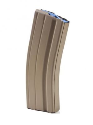 Ammunition Storage Components AR-15 6.5 Grendel Stainless Steel Magazine, 25 Round blocked to 10 Round, FDE Marlube/Blue Follower, 25/10-65-SS-FDE-BL-ASC 818805011080