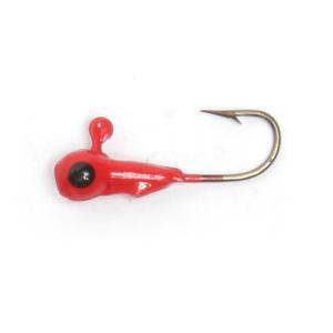 Jerry's Lures Painted Round Head Jig. Bronze Hook, 10pk., 1/64oz Red, 22642 818915002596