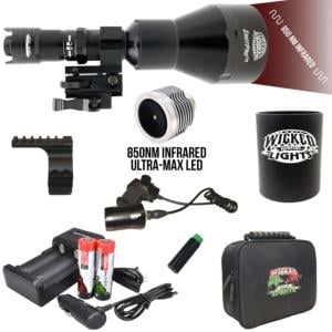 Wicked Hunting Lights ShotPro Ultra-Max LED Extreme Range Night Hunting Light Kit, 850nm Infrared, W2095 819542020953