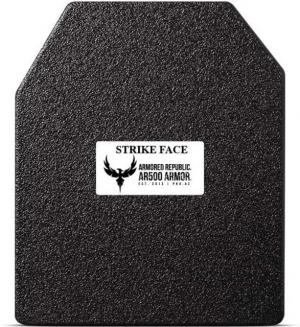 AR500 Armor Level III Multi-Curve Body Armor Plate, 10x12 ASC, Build-Up PAXCON Coating, Black, 9247 819718020886