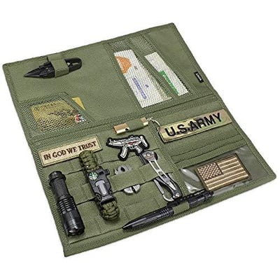 WYNEX Car Sun Visor Organizer with Double-Sided Folding MOLLE Panel WY-0141AG
