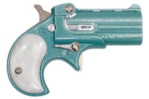 COBRA ENTERPRISE INC 22 WMR Classic Derringer with Teal Finish and Pearl Grips C22MTLP