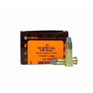 HSM Cowboy Action 38 Special 158gr SWC Handgun Ammo - 50 Rounds 