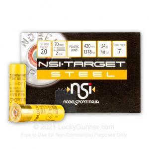 20 Gauge - 2-3/4" 7/8oz. #7 Steel Shot - NobelSport - 250 Rounds 837913002681