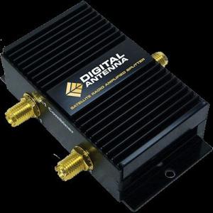 Digital Antenna Amplified Sat 2-Way Antenna Splitter, Black, DA-2330