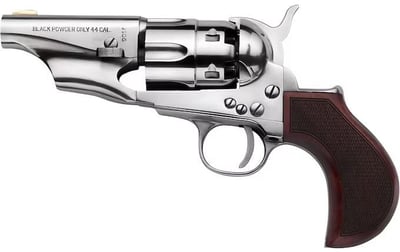 Taylor's & Company Pietta 1860 Police Snubnose Black Powder Revolver 44 3" Unfinished Barrel Unfinished Frame Walnut Grip 839665000717