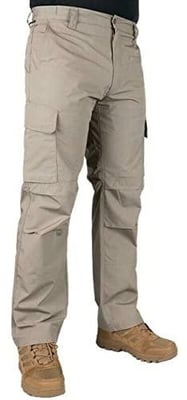 LAPG Men's Urban Ops Tactical Pants, Gusseted Crotch Lightweight Cargo Pants, Elastic Waistband Ripstop Work Pants, Water & Stain Resistant 840041719222
