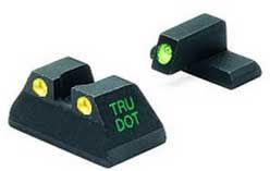 Meprolight Night Sights, Green Front/Yellow Rear, HK USP, Full Size, 11516Y 840103136349