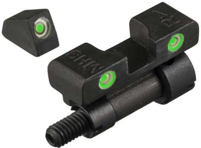 Meprolight Tru-Dot Night Sight Set for S&W K, L & N Revolvers w/Red insert front/Adj. rear, ML22770G 840103136684