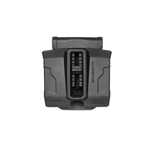 Scorpus Double Magazine Pouch for .45/10mm Single-Stack 1911 Steel Magazines w/ Swivel, Paddle and Belt, Black, PS1911S 840103156484