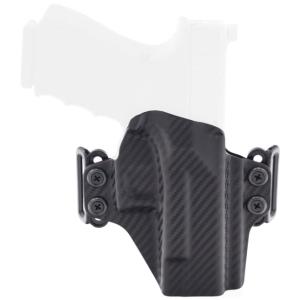 Rounded OWB KYDEX Belt Loop Holster, Sig Sauer P365, Ambidextrous, Black, SSR-P365-BK-AMBI-OWB