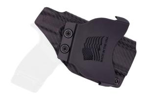Rounded OWB KYDEX Paddle Holster, Springfield Armory HELLCATPRO, Right Hand, Carbon Fiber, SFA-HELLCATPRO-CF-RH-OWBPDL