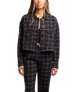 Jetty Shoreline Flannel Jacket - Women's, Graphite, Large, 26991