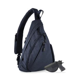 Jessie & James Peyton Sling Shoulder Concealed Carry Backpack CCW Handbag, Navy, AMC5819 NV AMC5819NV