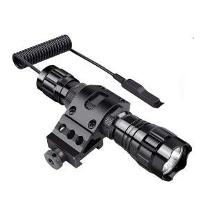 Tactical Rechargeable Flashlight with Picatinny Rail Mount 840247795242