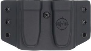 C&G Holsters Double Slim Magazine OWB Holster, Metal 9/40, Ambidextrous, Black, 4052-100 840339740525