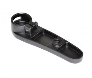 Sniper AR-15 Buttstock Shoulder Plate for Round AR Pistol Buffer Tube, Zinc Alloy, Black, AAST10
