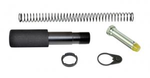 Sniper AR-15 Pistol Buffer Tube Kit, 7.3in Foam-Covered Buffer Tube, Castle Nut, Receiver End Plate, Recoil Spring, Recoil Buffer, Black/Silver, AS5P05