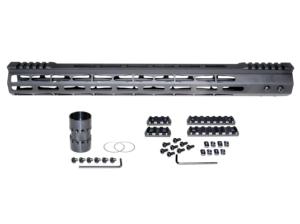 Presma AR-15 Super Light M-LOK Series Free Float Handguards with Partial Top Rail, 17in, Black, MARMP17 840354128117