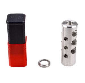 Kexuan Muzzle Brake Recoil Compensator for AR-10 .LR 308, 5/8inx24 thread,, Stainless Steel, MZ-01-02-SS
