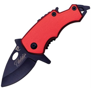 Shadow Cutlery 2020RD Lil Sharky Framelock Assisted Opening Folding Knife with Red Aluminum Handle