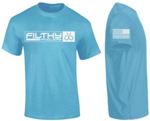 Filthy Anglers Military T-Shirt, Blue, Large, T-BANDLTBLU-L