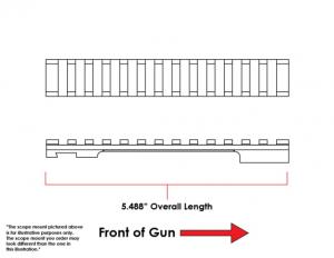 Evolution Gun Works HD Picatinny Scope Mount, Springfield 03A3/03A4 0 MOA Undrilled, 5.488in, Aluminum, Matte Black, 80240-U
