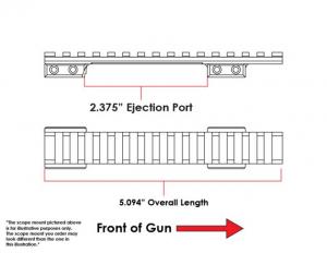 Evolution Gun Works HD Picatinny Scope Mount, CZ 527 16mm, 0 MOA, 6.276in, Aluminum, Anodized Matte Black, 80928 80928