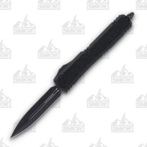 Microtech Makora D/E OTF Auto Knife Black / Black w/ Traction Inlays - 3.3" Blade 841768151845