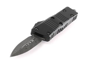 Microtech Knives Mini Troodon D/E Damascus 1.99" Black 841768154167