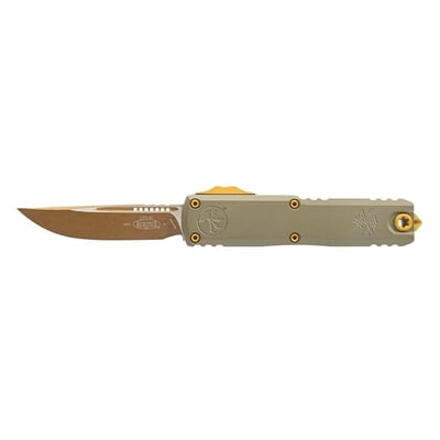 Sabre X Microtech UTX-85 S/E Gen IV OTF Drop Point Knife, Moss Green/Burnt Bronze - $329.99 + Free Shipping 12314-1 UBMG-PSA